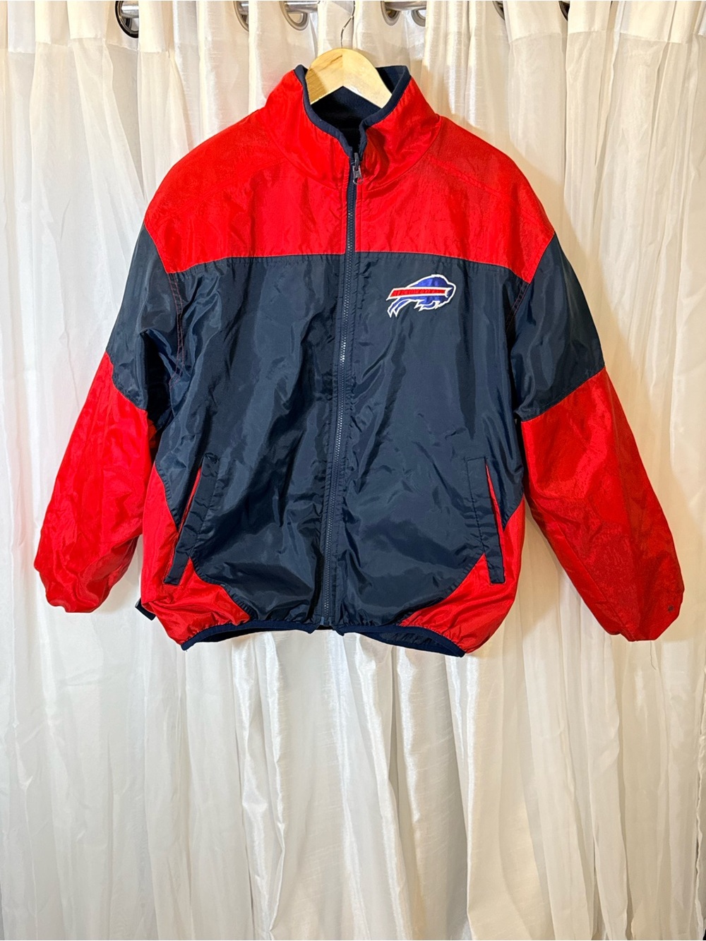 NFL Red and Navy Team Windbreaker Jacket vintage reversible